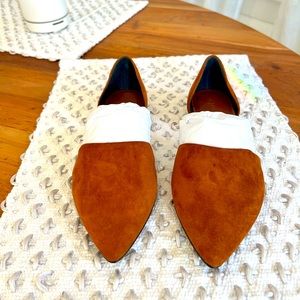 Jenny Kayne flats 35 size 5 gorgeous cognac color